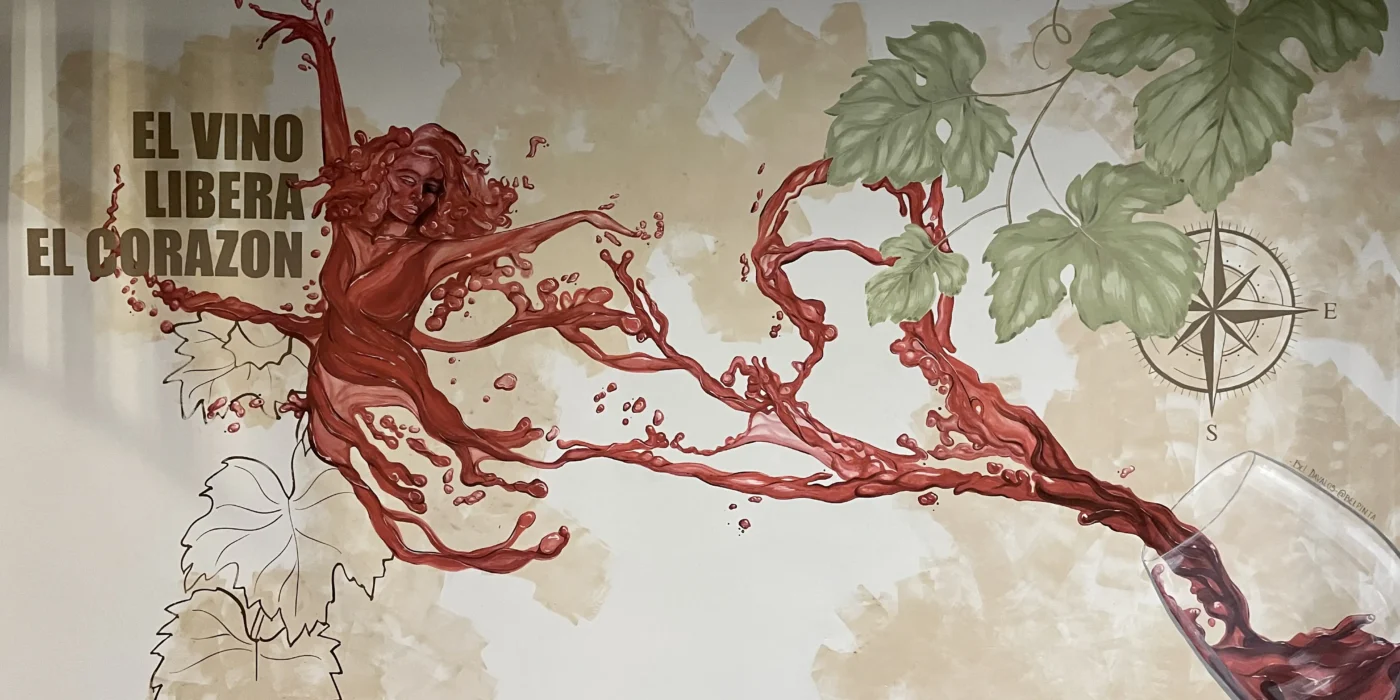 mural estilo collage personalizado en local comercial en Argentina