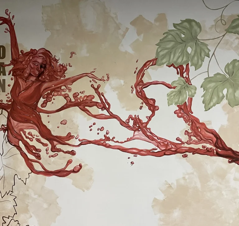 mural estilo collage personalizado en local comercial en Argentina