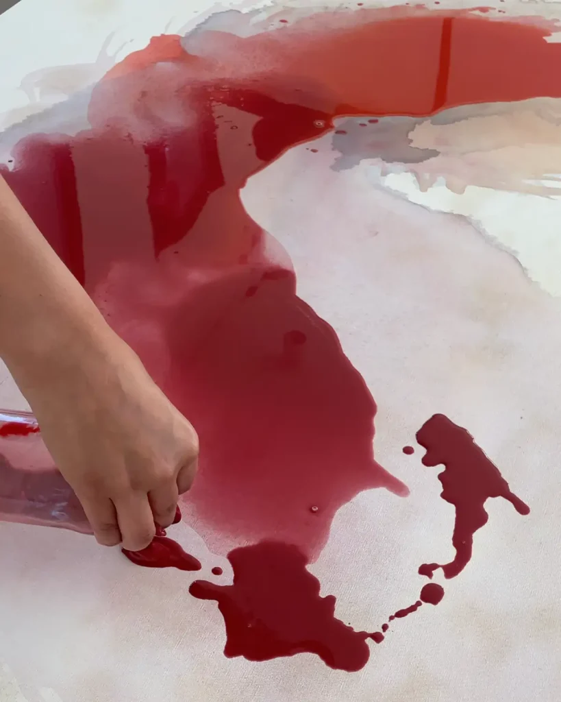 Cuadros para consultorios médicos arte abstracto manchas de vino Bel Davalos