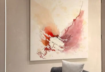 Cuadros para consultorios médicos arte abstracto manchas de vino Bel Davalos