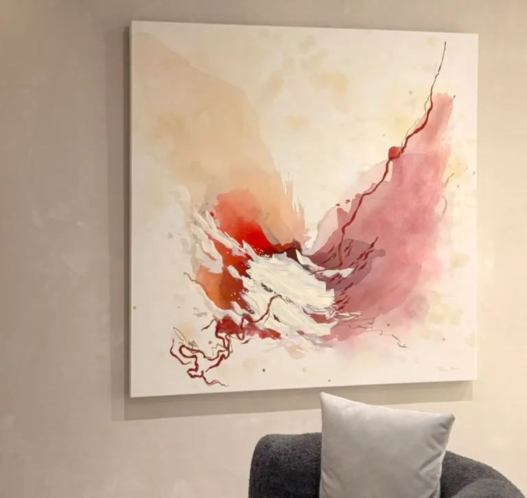 Cuadros para consultorios médicos arte abstracto manchas de vino Bel Davalos