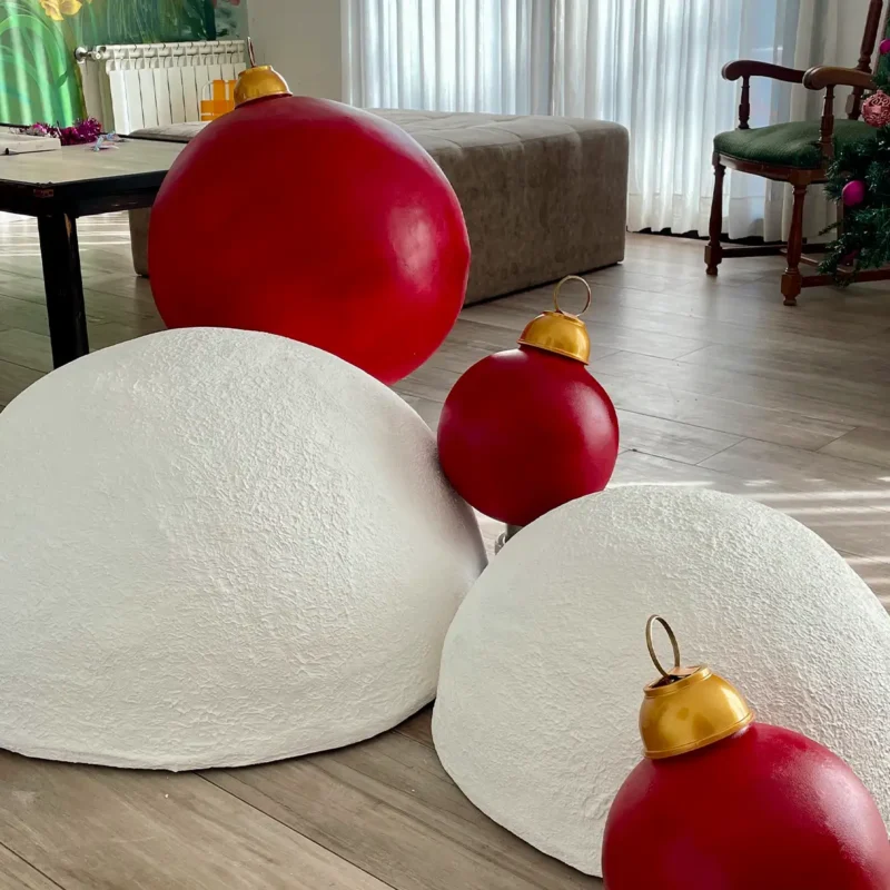 Escenografías para eventos comerciales esferas gigantes La Parfumerie