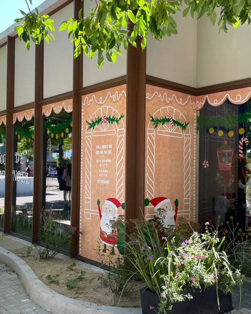 Pintura sobre vidrieras comerciales Navidad 2025 Nordelta y Martinez