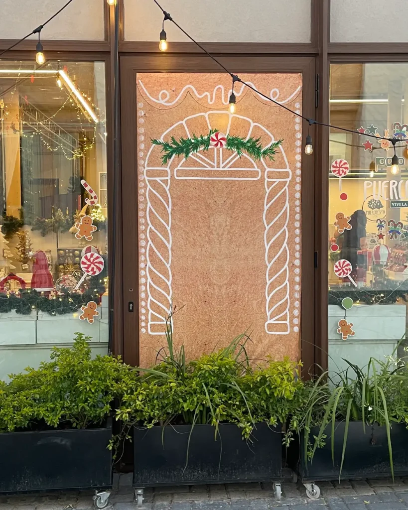 Pintura sobre vidrieras comerciales Navidad 2025 Nordelta y Martinez